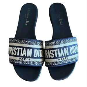 Dior Dway Slide Navy Blue